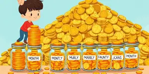 Break big goals into monthly savings targets