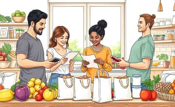 Use lists for grocery shopping to cut food waste